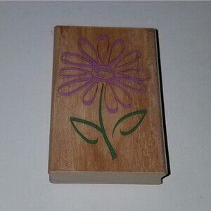 NEW Delta Rubber Stampede Stroked Daisy Rubber Stamp NEVER USED